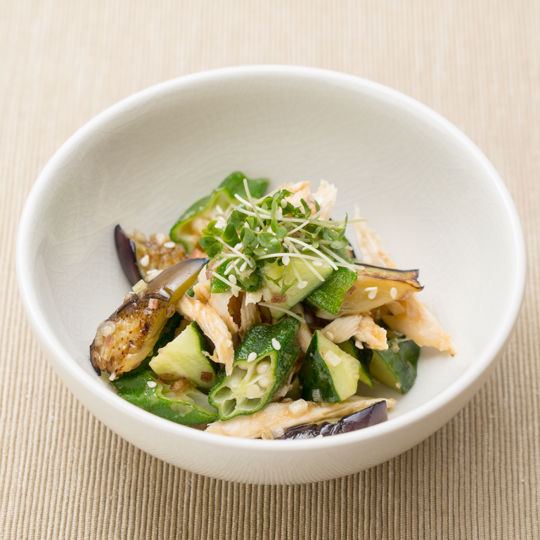ささみと夏野菜の和え物