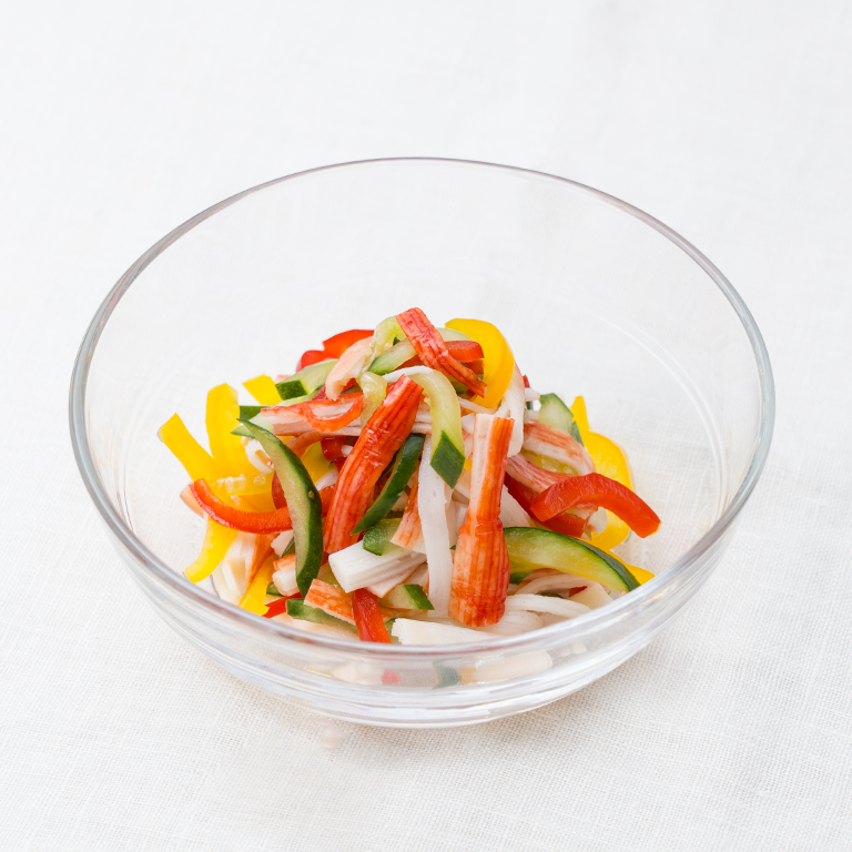 野菜とカニのさっぱりマリネ