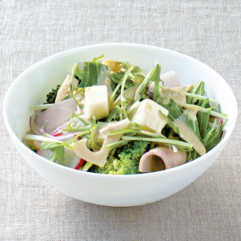 冬野菜とハムのサラダ